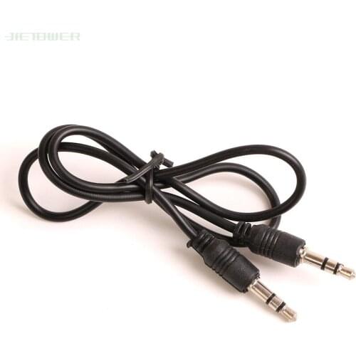 50cm 0.5m Short AUX Cable 3.5 Mm Pin To 3.5 Mm Pin Male To Male Stero AV Audio Cable Headphone Jack Black Color 100pcs