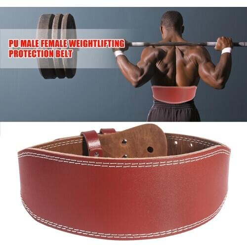 Leather Wide Weightlifting Belt Body Building Gym Fitness Belts Back Support Power Training Waist Protector Belt Equipment
