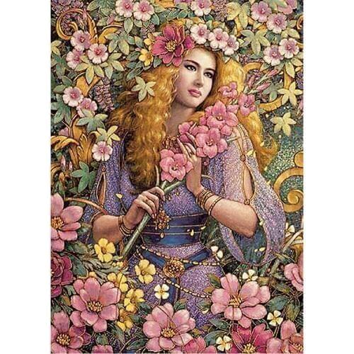 Beauty Women and Flowers Diamond Painting Oil Portrait Round Full Drill Nouveaute DIY Mosaic Embroidery 5D Cross Stitch Gifts