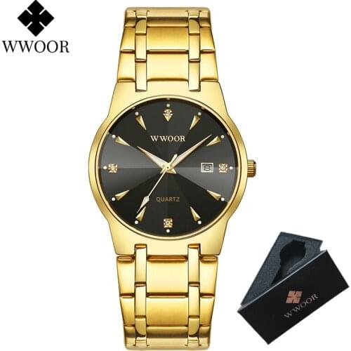 WWOOR Top Brand Luxury Mens Watch 30m Waterproof Date Clock Male Sport Watches Men Quartz Casual Wrist Watch Relogio Masculino