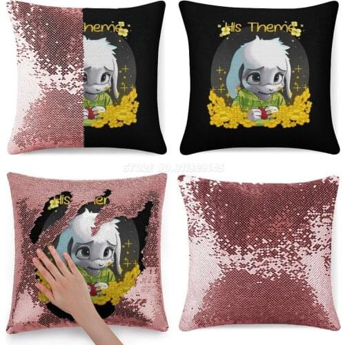 UNDERTALE : Asriel Medaillon Sequin Pillowcase Cafe Home Decor Color Changing Pillowcase Asriel Dreemurr Asriel Undertale His Th