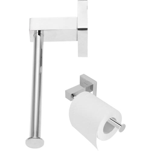 No-Drill Self Adhesive Toilet Paper Holder Stainless Steel Bathroom Kitchen Roll Paper Accessory Tissue Towel Rack Metal Holders