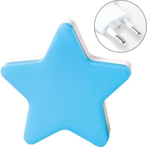 Novelty Children LED Light Mini Star Flashlight AC110/220V Pulg-in Wall Socket Bedside Lamp EU/US Light Sensor Control Lamp