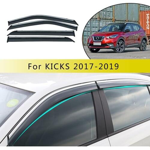 Window Weather Shield For Nissan Kicks 2017 2018 2019 Sun Rain Visor Deflector Guard Car Styling Auto Accessories waterproof