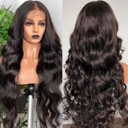 Body Wave Transparent Lace Front Half Wig Topper Solicone Skin Topper for Women with Combs 5X5 Inch Silk Top Full Hair Pieces