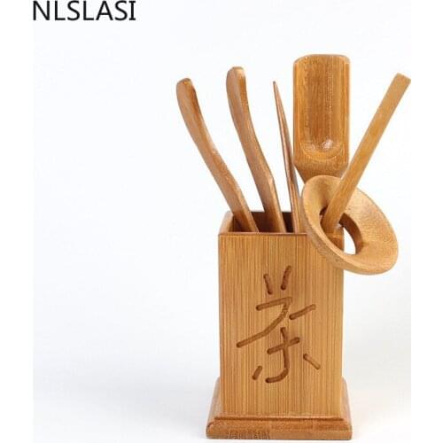 Dropshipping natural bamboo tea ceremony six gentlemen small six-piece set new tea accessories accessories