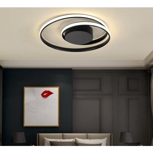 Modern Ceiling Lights LED Lamp For Living Room Bedroom Study Room White Black Color Surface Mounted Ceiling Lamp Deco AC85-265V