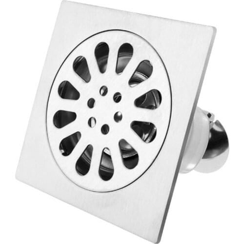 Modern Pure Sliver Invisible Shower Floor Drain /Bathroom Balcony Use Brass Material Rapid Drainage Tile Insert Square Drains