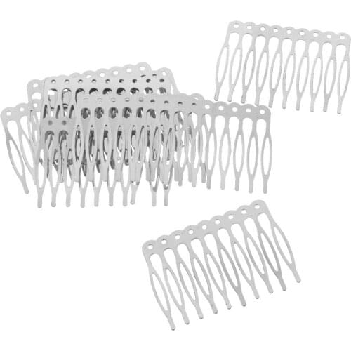 Vintage Blank Metal Hair Comb for Bridal Hair Accessories DIY 5.6cm