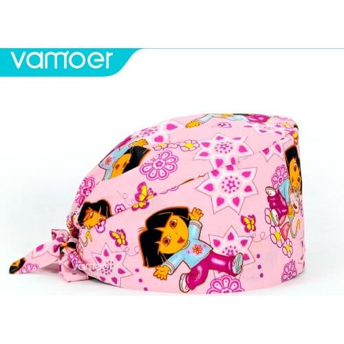 High quality Cotton scrub caps nurse medical long hair cap Pet veterinary hat nursing accessories scrub hat accesorios medicos