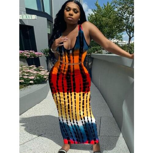 ZKYZWX Aesthetic Print Two Piece Dress Set for Women Sleeveless Tank Summer Sexy Bodycon Dresses Streetwear Club Matching Sets