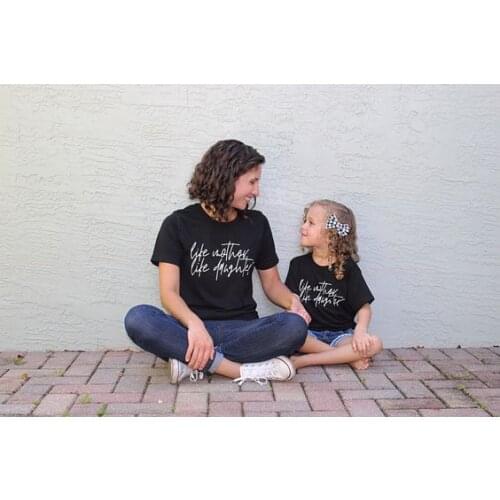 1pcs Like Mother Like Daughter Mommy and Me Matching Shirts Outfits Summer Fashion Family Shirts Mama and Daughter Tops Clothes