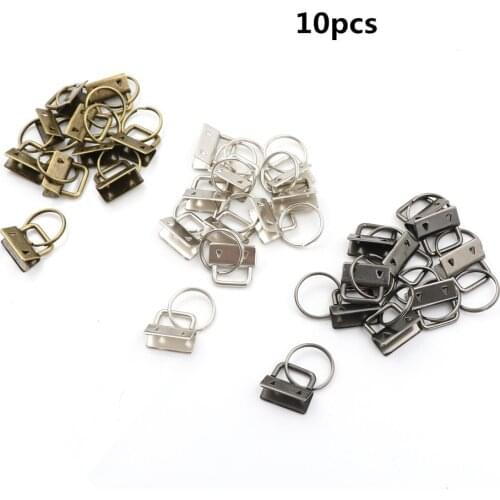 10Pcs Key Fob 25mm keychain Split Ring For Wrist Wristlets Cotton Tail Clip Hardware Accessories Wholesale