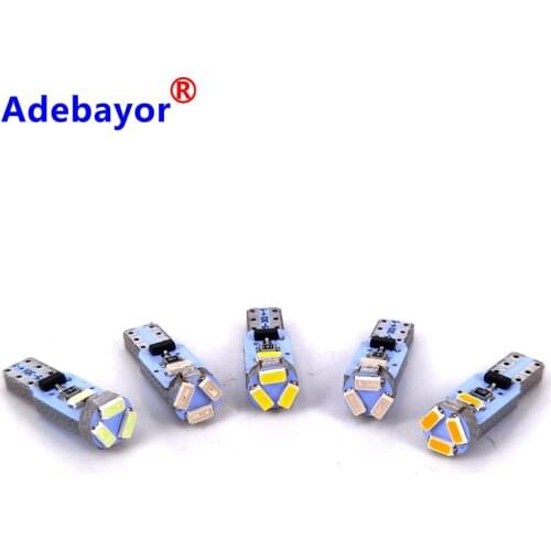 100pcs T5 Wedge Car LED Bulb 3014 5 SMD Lamp Interior Dashboard Gauge Light blue Red white Yellow Ice blue 12V