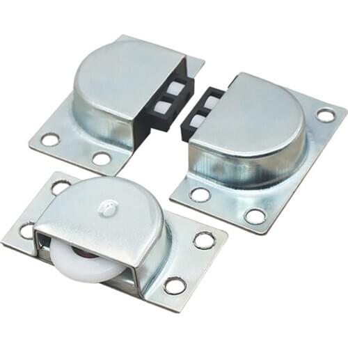 2Pcs/set Stainless Steel Sliding Door Bearing Rollers Wheels Household Furniture Wardrobe Cabinet Door Pulley Hardware Accessory