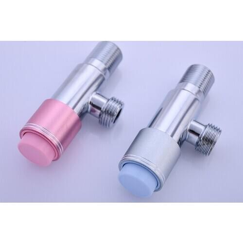 2pcs Angle Valve 304 Stainless Steel 1/2"Male x 1/2" Male Bathroom Bidet Valve Bathroom Accessories Chrome Finish