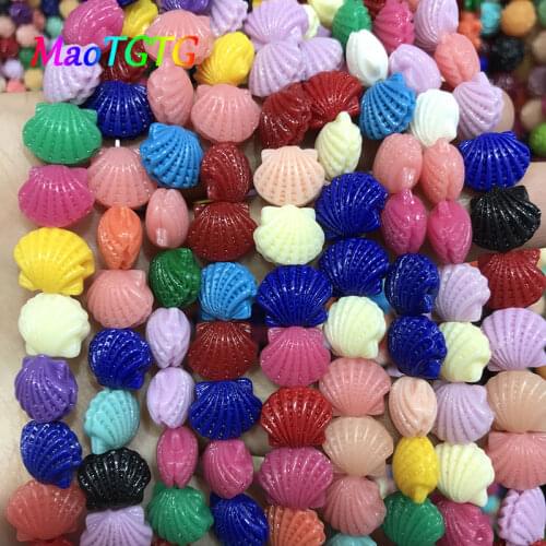 20pcs/lot pPurple Coral Beads For Jewelry Making DIY Handcrafts 10mm Scalloped Shape Colorful Coral Beads Accessories Wholesale