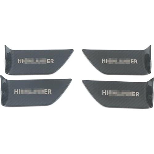 4PCS for Toyota Highlander 2020 2021 2022 Stainless Carbon Car inner door Bowl protector Decoration Cover Trim LHD Styling