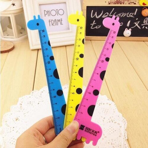 40pcs/lot Kawaii Cartoon Animal design Plastic Straight ruler students' DIY tools prize Good quality