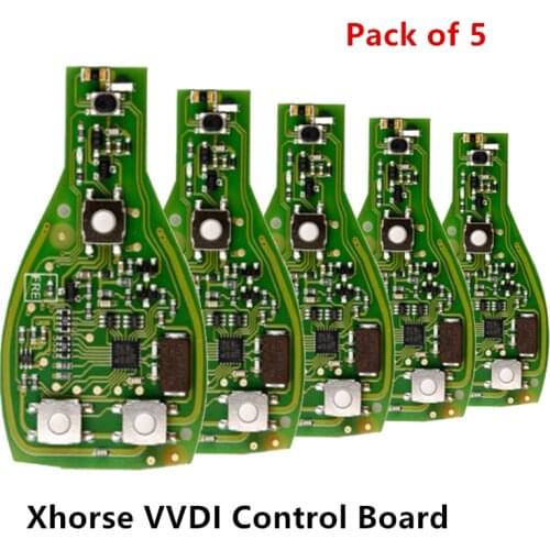 5PCS Xhorse VVDI BE Key Pro Improved Version Remote Control Car Key Board for Mercedes-Benz, Fob 3 Button - 315MHz 433MHz