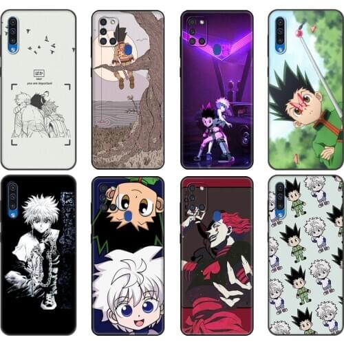 Black tpu Case For Samsung Galaxy A50 50S A30S A10 A01 A11 A21S A31 A41 A51 A71 M21 M30S S10 LITE Hunter HxH Gon hisoka Kurapika