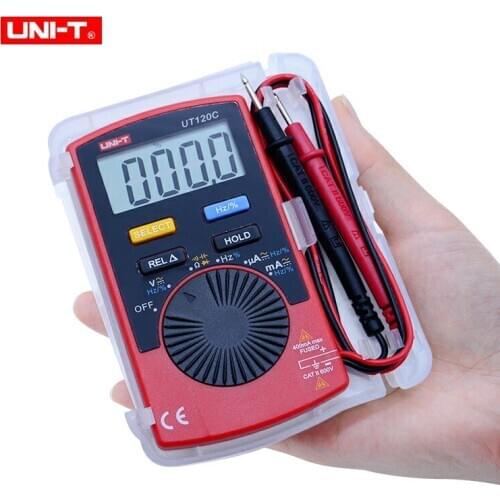Mini Digital Multimeter UNI-T UT120 series Digital LCD Palm Size Auto Range Multimeter DC AC Pocket
