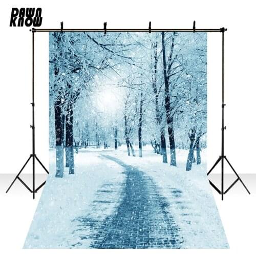 DAWNKNOW Christmas Background Photography Backdrop Fotografia Celebrate Snow Forest Family Winter Photocall Photo Studio lv1178