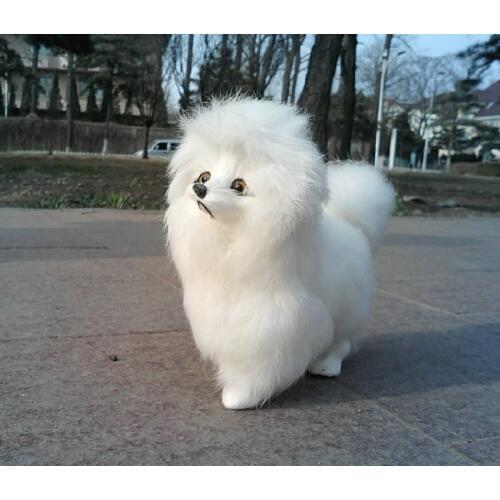 Simulation animal toy poodle dog plush toy 16x15x7cm Photography props home decoration Christmas gift toy w5440