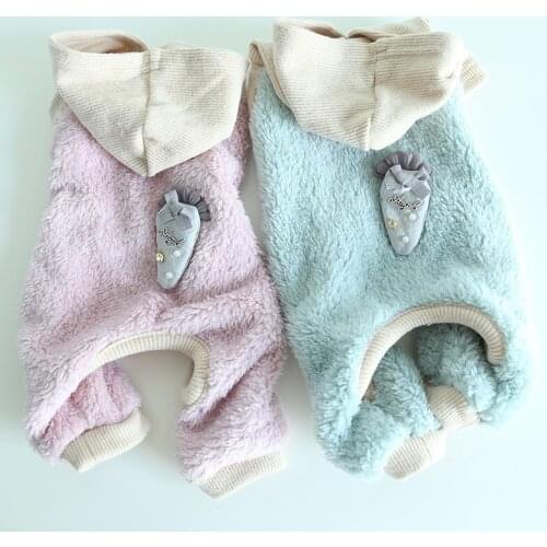 Dog Jumpsuit Fleece Pajamas Hooded Outfit Puppy Costume schnauzer Pomeranian Maltese Bichon Poodle Dog Clothes Pet Clothing Coat
