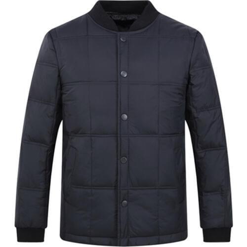 Mens Autumn Winter Duck Down Jacket Ultra light Men Coat Down Parkas Fashion Mens Outerwear Thin Coat Plus Size Navy Blue Green