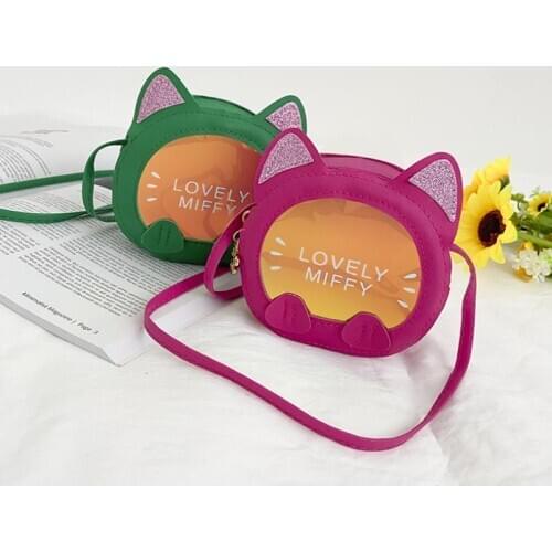 Disney new Baby Girls Bag Cartoon Cute Women Cat Cartoon Cute Fashion Printed Princess Shoulder Bag