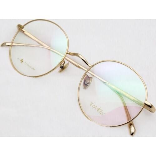 Eye glasses frames for women vintage prescription clear reading glasses men titanium round optical womens accessoires