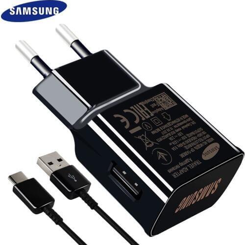 Original Samsung S8 S9 S10 Fast Charger 15W 9V1.67A 1.2m USB Type C Cable Travel Adapter EU/US/UK Note8 note10 C5 C7 C9pro