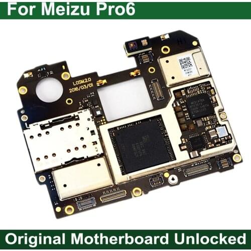 HAOYUAN.P.W Original Housing Full Working Unlocked Mainboard Motherboard flex Circuits FPC For Meizu Pro 6 Pro6 32GB 64GB