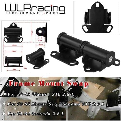 Frame Mount Engine Swap Adapter Plate For Chevy Blazer / S10 2.8L GMC Jimmy S15 / Sonoma S15 2WD Oldsmobile Bravada 2WD