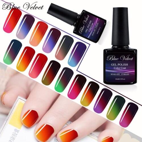 Blue Velvet 3 Color Temperature Change Nail Gel Polish 10ml UV Gel Lacquer Varnish Chameleon Gelpolish For Holloween Gift