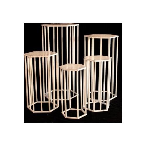 Wedding props cylindrical dessert table ins wind dessert column five-piece iron cake table decoration dessert table