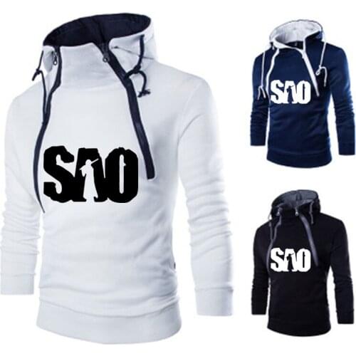 2021SAO Sword Art Online Printed Spring Autumn Fashion Casual SweatMen Zip hoodie Fashion casual Sportswear F
