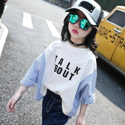 Korean Letters Printed Hoodie Top Long Sleeve Hooded Sweatshirt Women Autumn Fashion Top And Blouse Teen Girls 4-12 Years