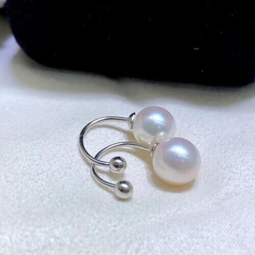 925 Sterling Silver Unique Earrings Mountings Jewelry Parts Fittings Womens Accessories for Pearls Beads Stones Agate Jade