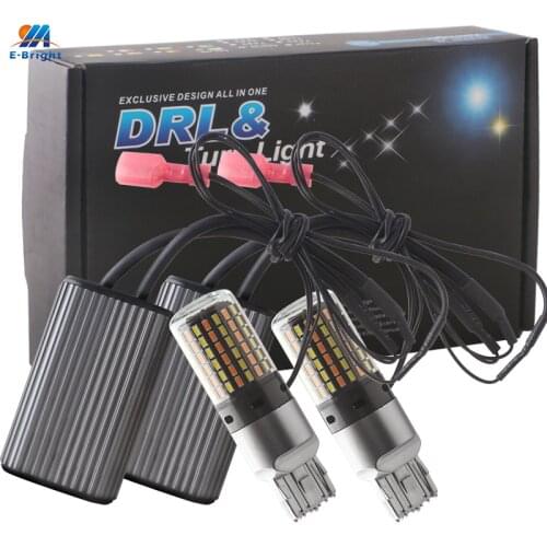 1Set NO Error LED Canbus Light 1156 P21W BA15S PY21W BAU15S 3156 7440 W21W T20 Car DRL Turn Signal Dual Mode 2 in 1 Switchback