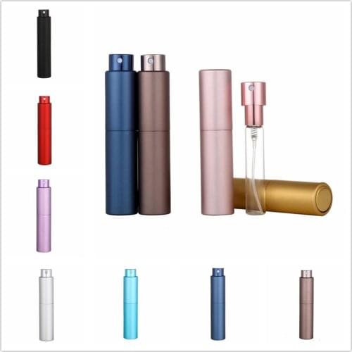 1pc 5ml Perfume Refillable Spray Bottle Portable Mini Aluminum Refillable Storage Bottles Empty Cosmetic Containers