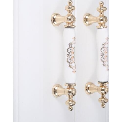 1 PC Antique Bronze Cabinet Pull Knob Vintage Ceramic Handle Wardrobe Closet Cupboard Furniture Hardware Door Handles