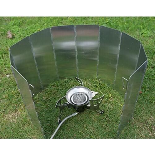 10pcs Foldable Plates Outdoor Camping Stove Windscreen Gas Stove