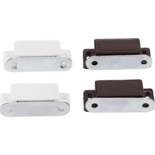 2Pcs Magnetic Door Catches Kitchen Cupboard Wardrobe Magnetic Cabinet Latch Catches Furniture Hardware with Screws 46*16MM