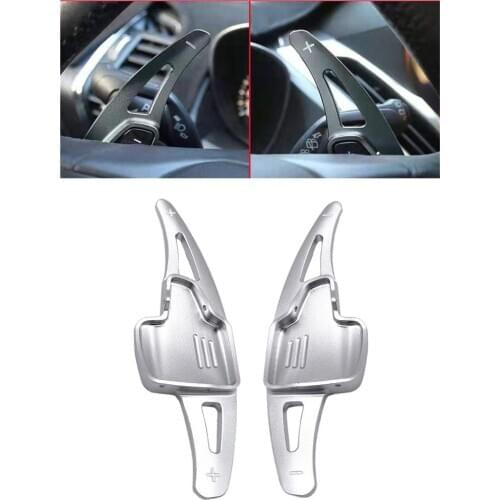2Pcs Shift Paddle Blade fits Ford Focus 2015-2018 Escape 2017-2019 Silver