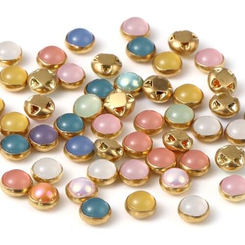 20 PCs Mini Metal Doll Sewing Buttons Round Jelly Color Baby Button For DIY Sewing Doll Garment Clothing Accessories 5mm Dia