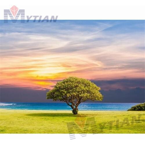 5D DIY Full Drill Square Round Diamond Painting Cross Stitch Tree Sea Grass Rhinestone Diamond Embroidery Needlework Home Decor