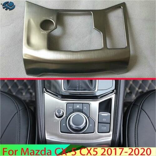 For Mazda CX-5 CX5 2017 2018 Stainless steel Right Hand Drive Central control Panel trim Covers Interior decoration