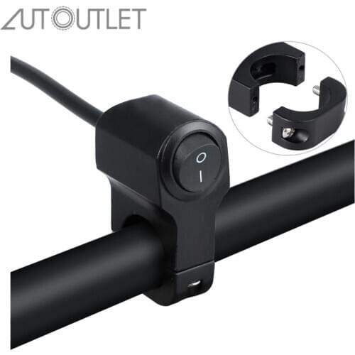 AUTOUTLET 22mm Motorcycle Motorbike Handlebar On Off Switcher for Headlight Fog Spot Signal Light Controller Switch Waterproof